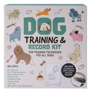 Dog Training & Record Kit plaster paw print